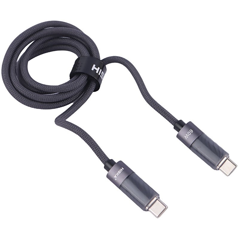 کابل دو سر تایپ سی فست شارژ 60 وات هیسکا LX-821CC طول 1 متر