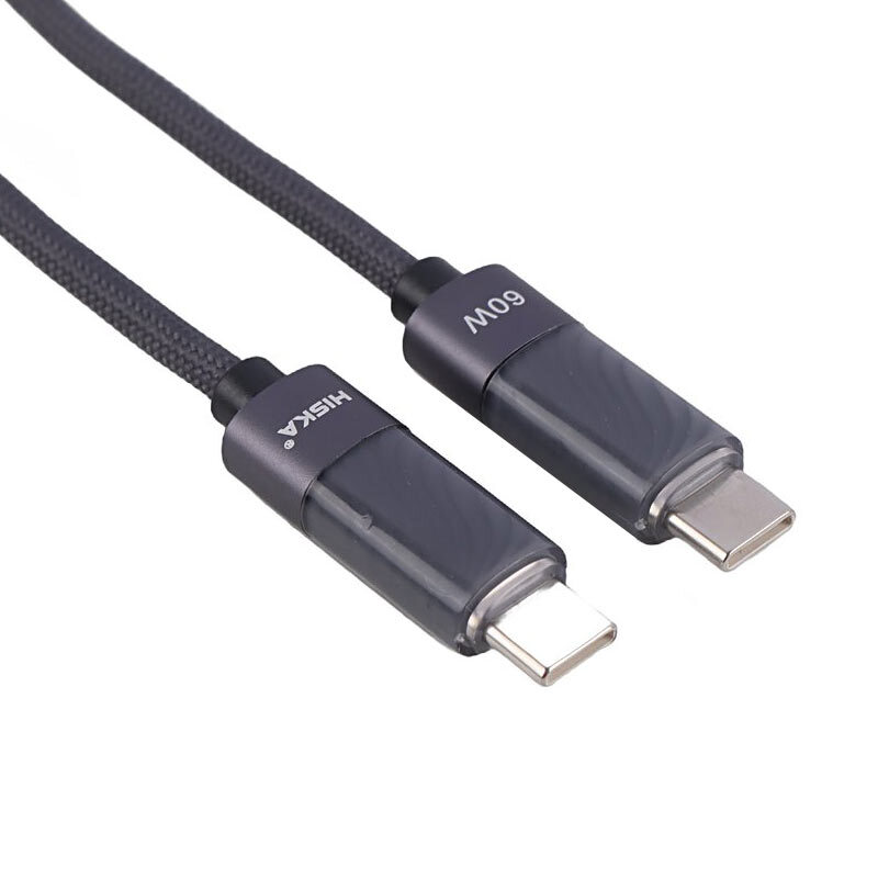 کابل دو سر تایپ سی فست شارژ 60 وات هیسکا LX-821CC طول 1 متر