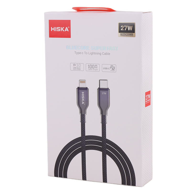 کابل تایپ سی به لایتنینگ فست شارژ 27 وات هیسکا LX-911CL طول 1 متر