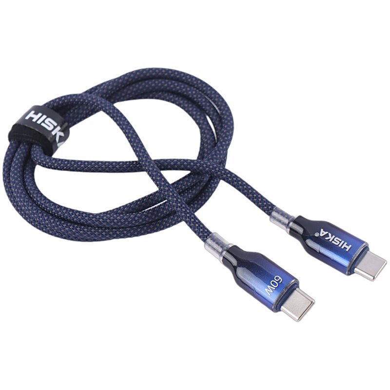 کابل دو سر تایپ سی فست شارژ 60 وات هیسکا LX-911CC طول 1 متر