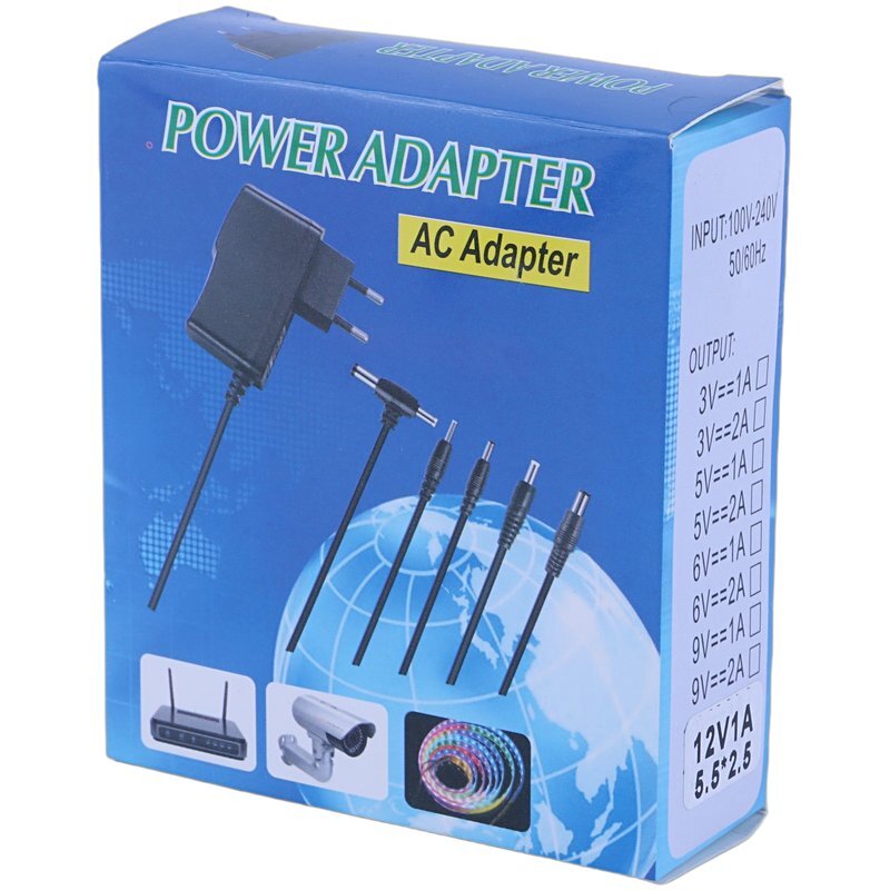 آداپتور مودم AC/DC 1210 12V 1A فیش درشت