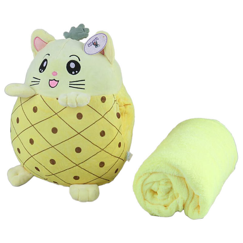 عروسک نانو آناناس و توت فرنگی بالشتی به همراه پتو کد 5975/24