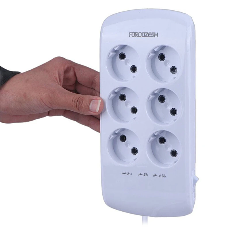 محافظ برق دیجیتال کامپیوتر و صوتی تصویری 6 خانه فروزش Lotus LT600D با کابل 2.8 متری