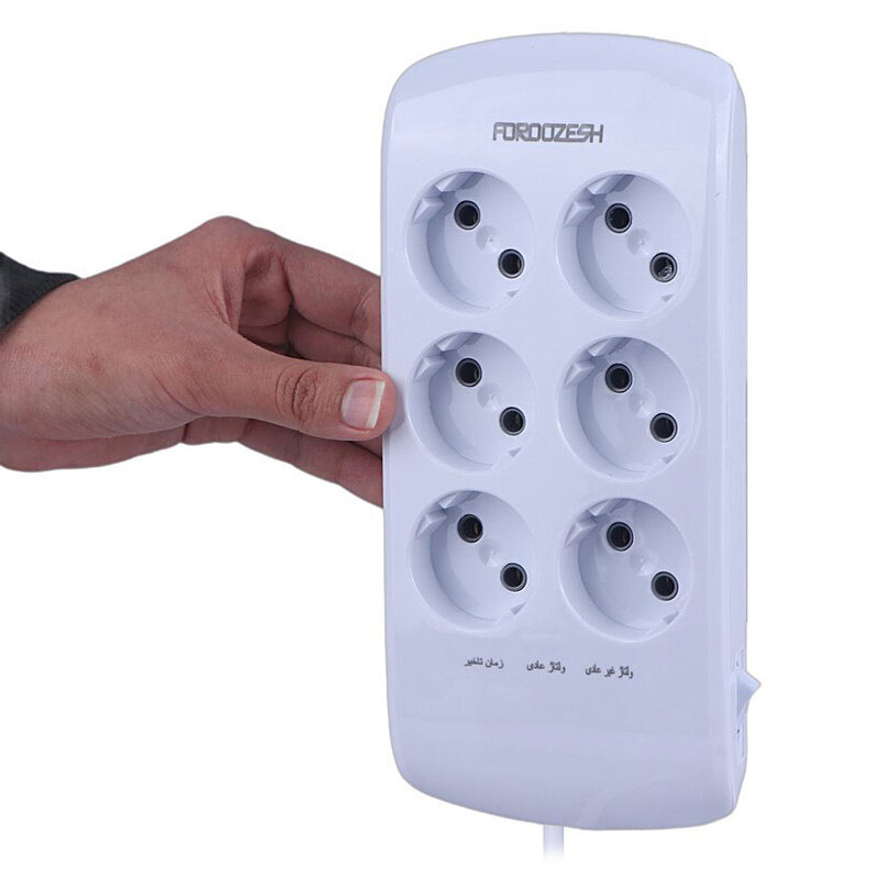 محافظ برق دیجیتال کامپیوتر و صوتی تصویری 6 خانه فروزش Lotus LT600D با کابل 2.8 متری