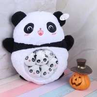 عروسک پولیشی پاندا بچه دار کد 707/10