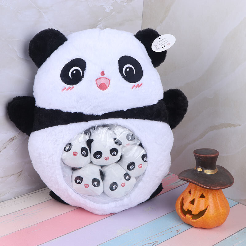 عروسک پولیشی پاندا بچه دار کد 707/10