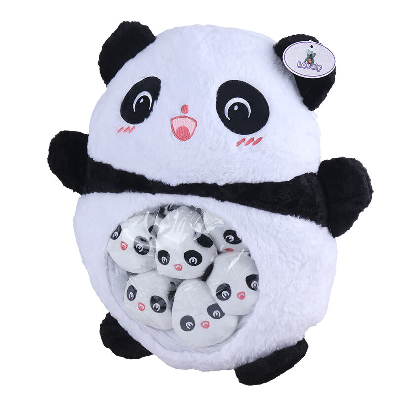 عروسک پولیشی پاندا بچه دار کد 707/10