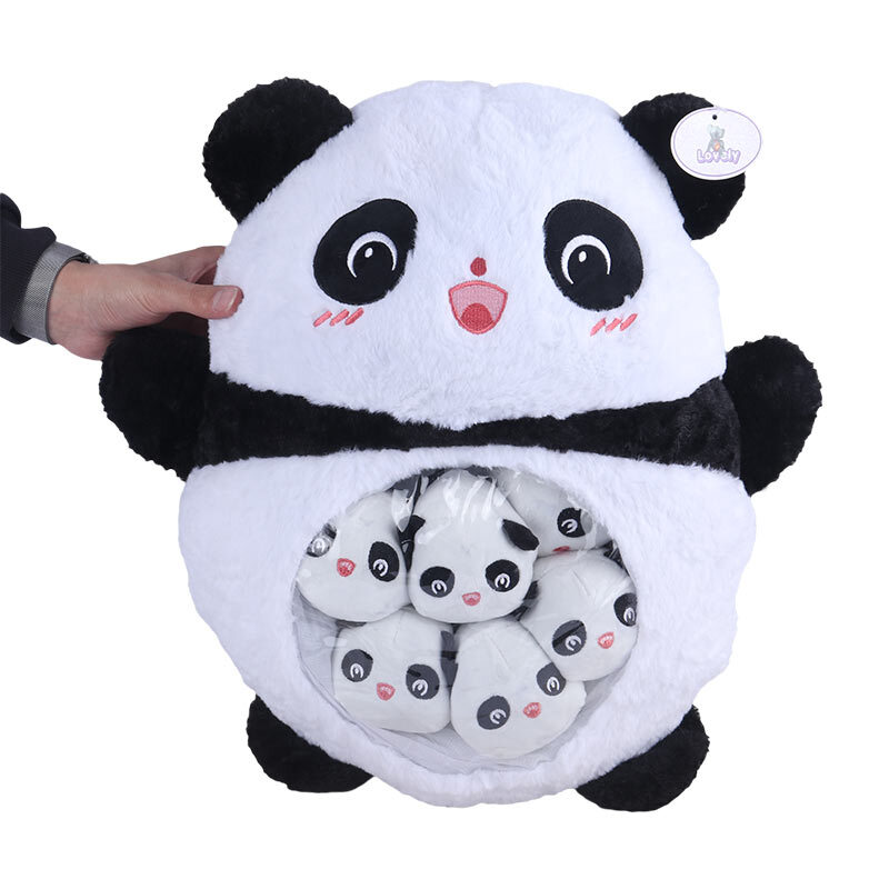 عروسک پولیشی پاندا بچه دار کد 707/10