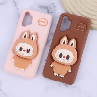 قاب سیلیکونی سامسونگ Galaxy A32 4G پاپ سوکت دار طرح Labubu