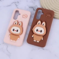 قاب سیلیکونی سامسونگ Galaxy A17 4G / A17 5G پاپ سوکت دار طرح Labubu