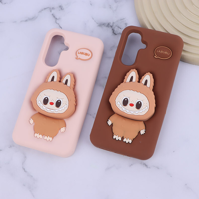 قاب سیلیکونی سامسونگ Galaxy A17 4G / A17 5G پاپ سوکت دار طرح Labubu