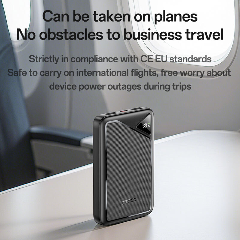 پاور بانک فست شارژ یسیدو YP80 PD 12W ظرفیت 10000 میلی آمپر ساعت