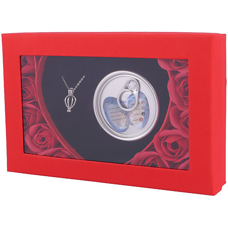 ست باکس گل و گردنبند مروارید عشق بزرگ