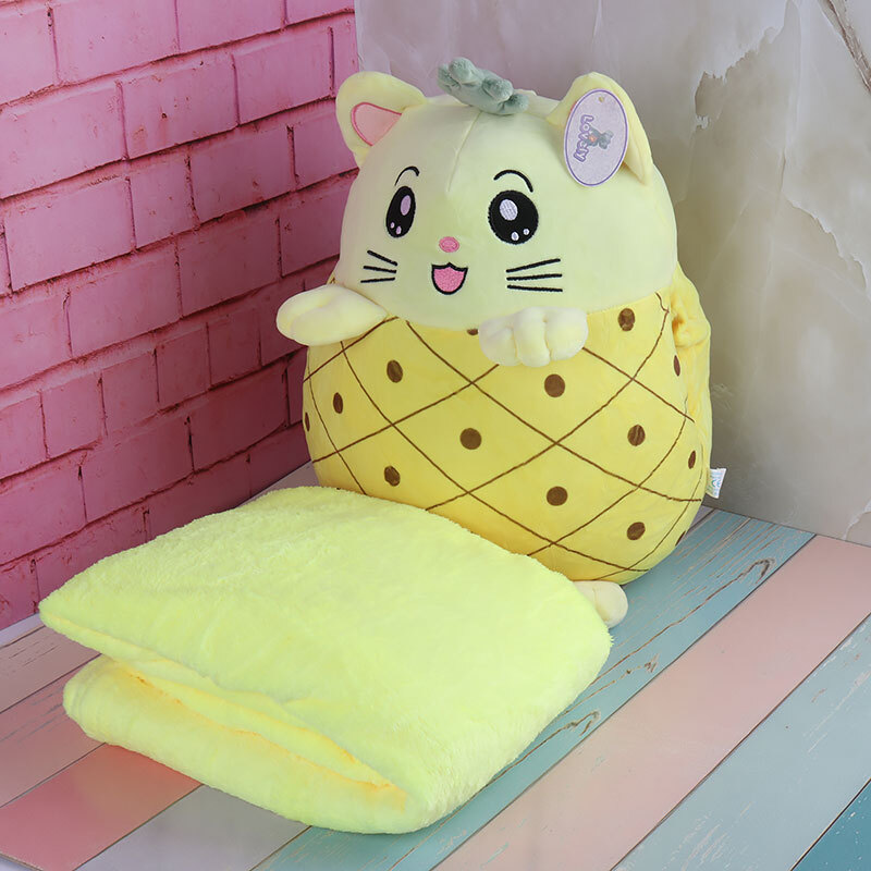 عروسک نانو آناناس و توت فرنگی بالشتی به همراه پتو کد 5975/24