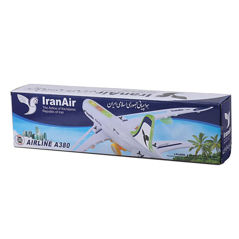 اسباب بازی هواپیما موزیکال چرخشی طرح ایران ایر A380 کد A330-130ir