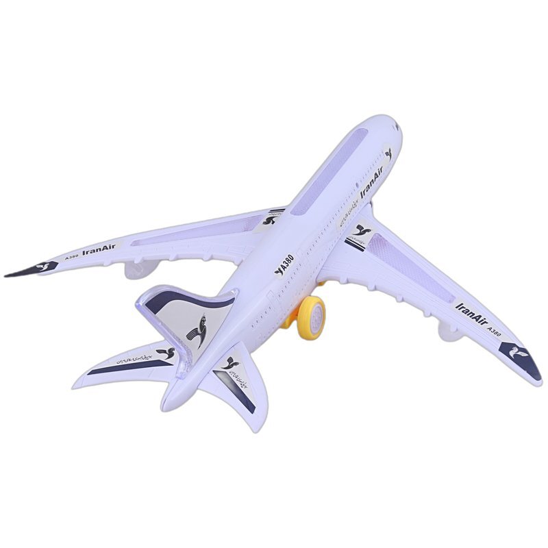 اسباب بازی هواپیما موزیکال چرخشی طرح ایران ایر A380 کد A330-130ir