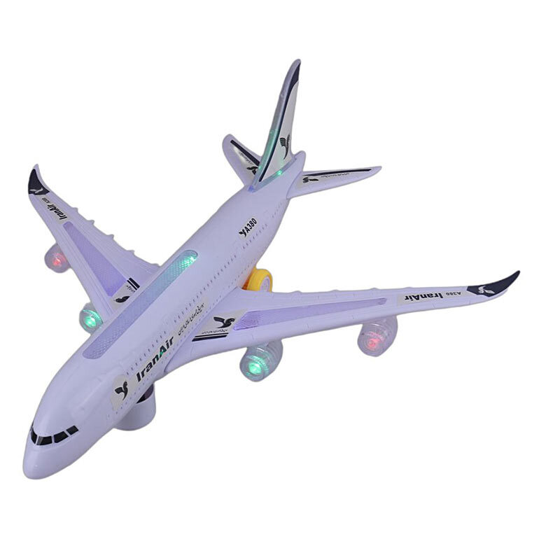 اسباب بازی هواپیما موزیکال چرخشی طرح ایران ایر A380 کد A330-130ir