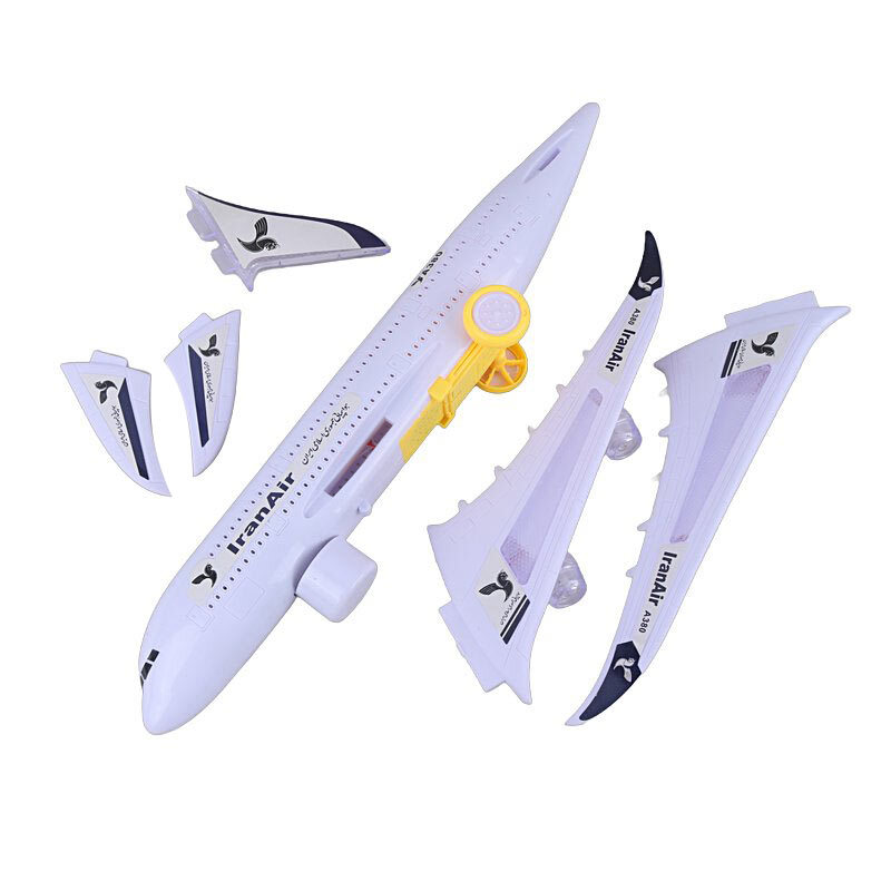 اسباب بازی هواپیما موزیکال چرخشی طرح ایران ایر A380 کد A330-130ir