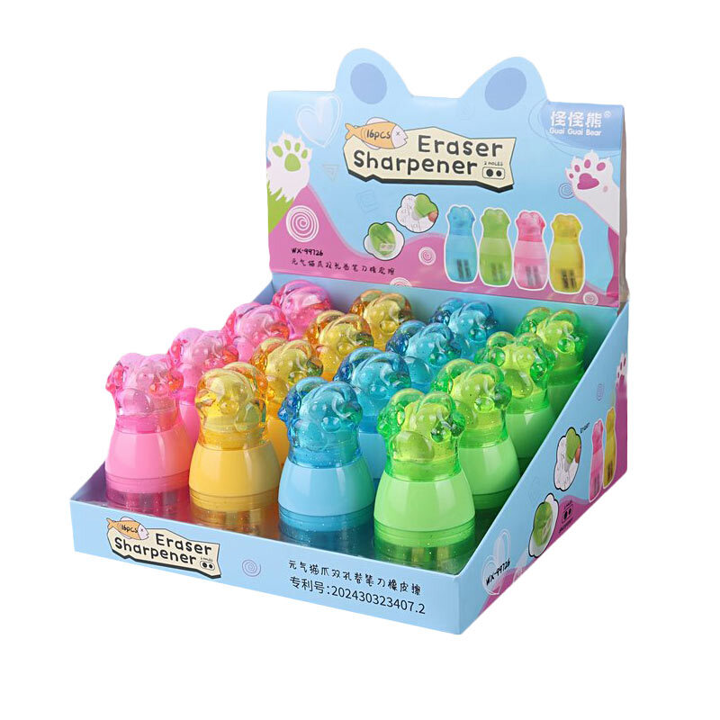 پاک کن و تراش مخزن دار طرح پنجه گربه WX-99726