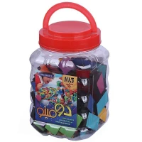 بازی فکری دومینو چوبی 105 تکه سطلی یار مهربان کد 010247