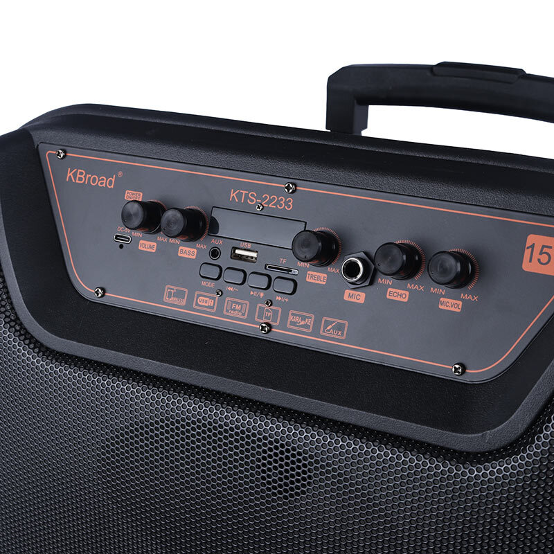 اسپیکر چمدانی بلوتوثی کی برود KTS-2233 + میکروفون