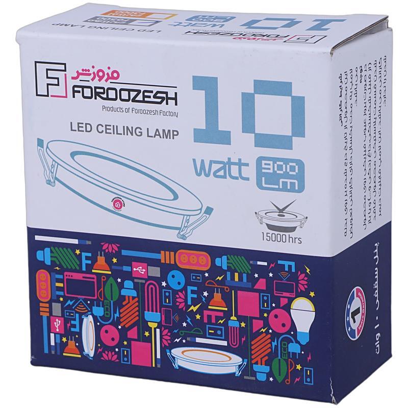 پنل بک لایت توکار گرد 10 وات فروزش F6500