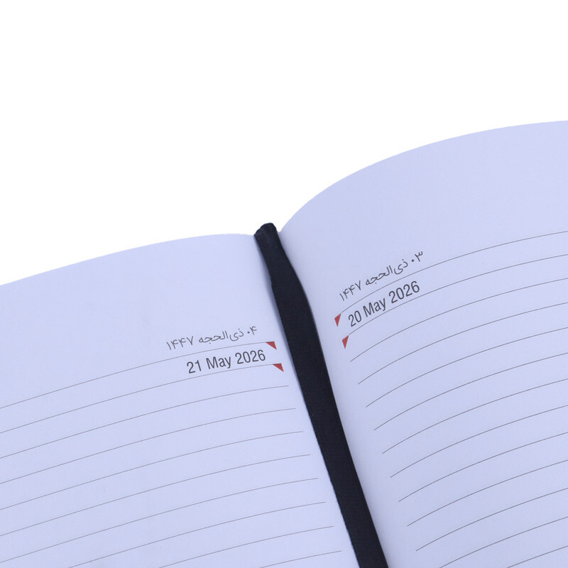 سالنامه چرم وزیری 1405 آپادانا طرح سیاه قلم