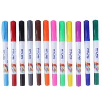 ماژیک نقاشی دو سر 12 رنگ اطلس