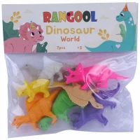 اسباب بازی حیوانات باغ وحش Rangool فرفره های رنگی پویا بسته 7 عددی