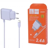 شارژر دیواری سیم وصل 12 وات دنمن DC09T 2.4A