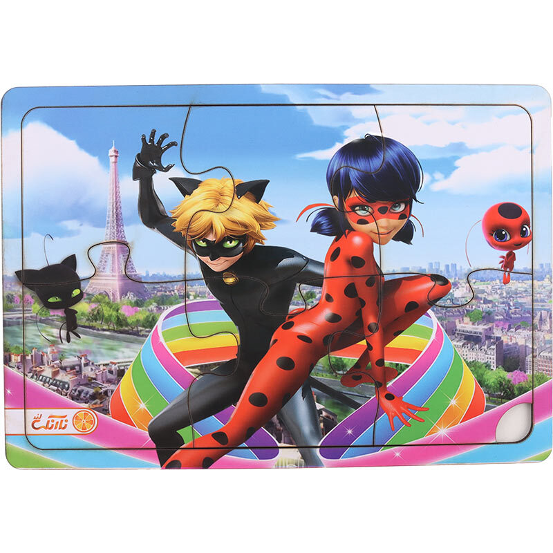 پازل چوبی 6 تکه نارنگی لند طرح فانتزی کد 010896