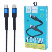 کابل دو سر تایپ سی فست شارژ 100 وات دنمن D59C طول 1 متر