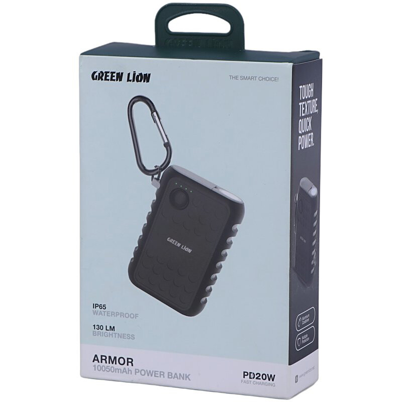 پاور بانک فست شارژ گرین لاین ARMOR GL-PX19 GNAR10K5MA PD 20W ظرفیت 10050 میلی آمپر ساعت