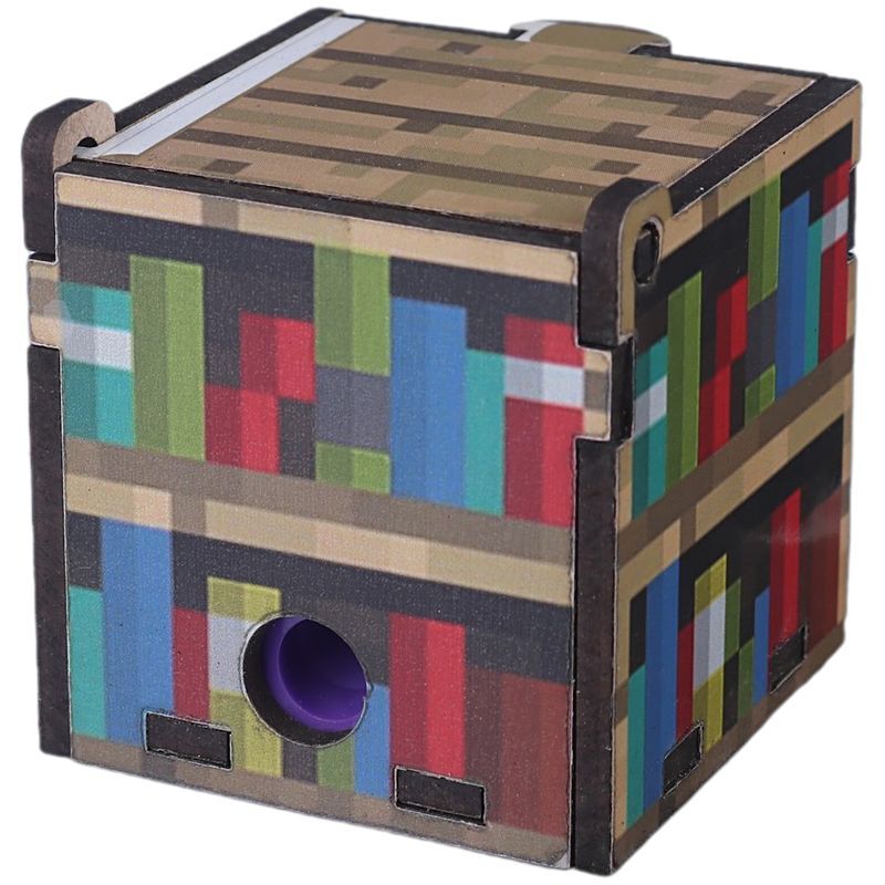 تراش چوبی مخزن دار مکعبی طرح ماینکرفت پارسام بسته 6 عددی