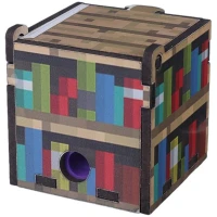 تراش چوبی مخزن دار مکعبی طرح ماینکرفت پارسام بسته 6 عددی