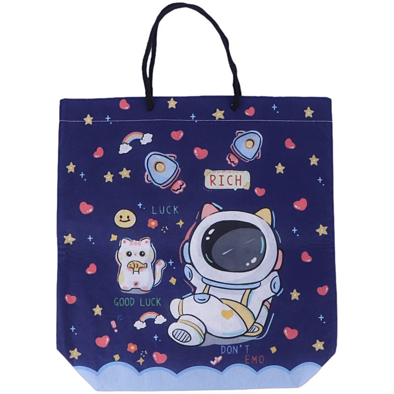 ساک دستی پارچه ای طرح فضانورد پارسام بسته 12 عددی