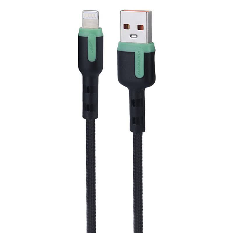 کابل لایتنینگ فست شارژ 3.6 آمپر دنمن D46L طول 1 متر