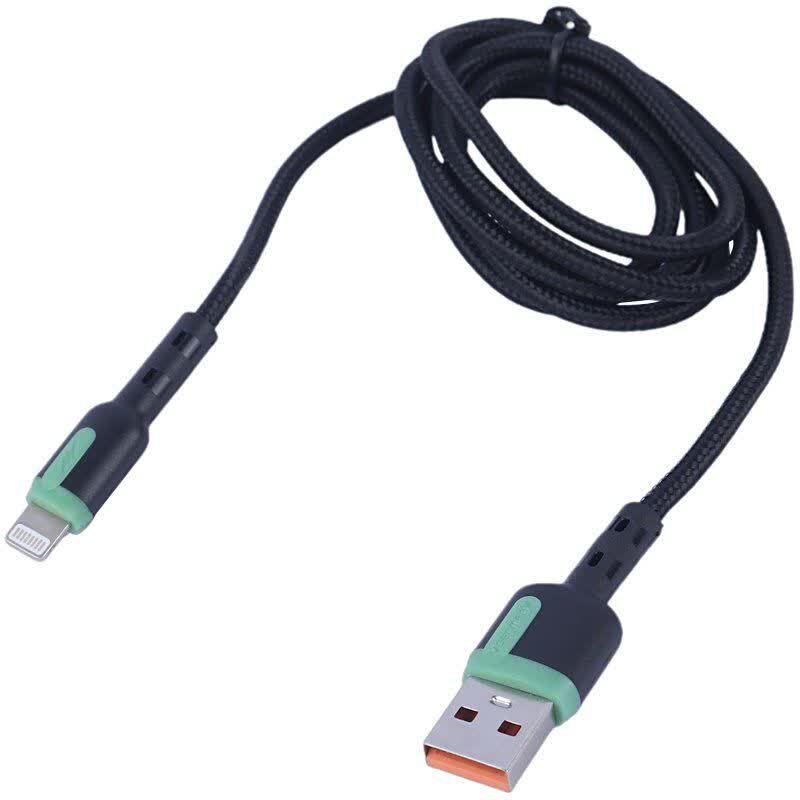 کابل لایتنینگ فست شارژ 3.6 آمپر دنمن D46L طول 1 متر