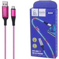 کابل میکرو یو اس بی فست شارژ 2.4 آمپر دنمن D25V طول 1 متر