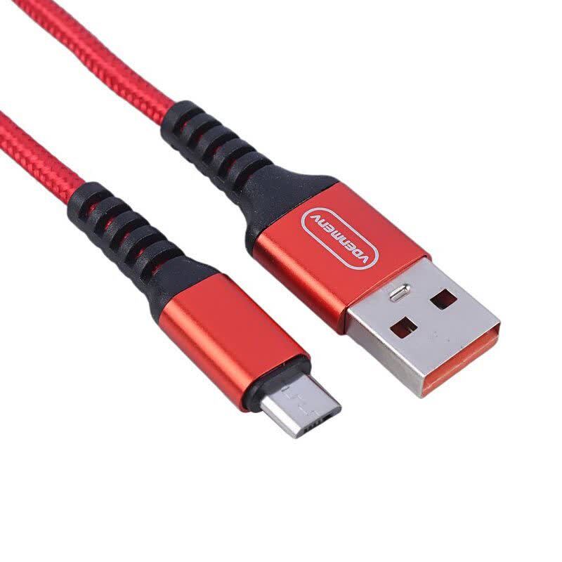 کابل میکرو یو اس بی فست شارژ 2.4 آمپر دنمن D02V طول 1 متر