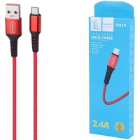 کابل میکرو یو اس بی فست شارژ 2.4 آمپر دنمن D02V طول 1 متر