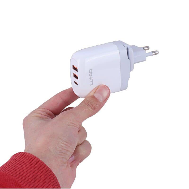 شارژر دیواری 65 وات الدینیو A3511Q QC3.0 PD 3.25A + کابل تایپ سی