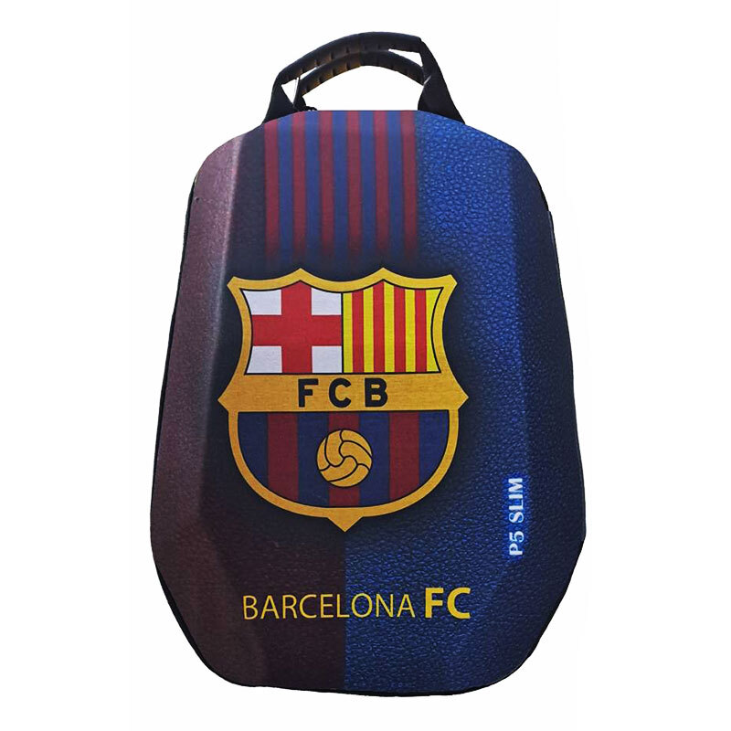 کیف کوله ای کنسول بازی PS5 Slim طرح FC Barcelona