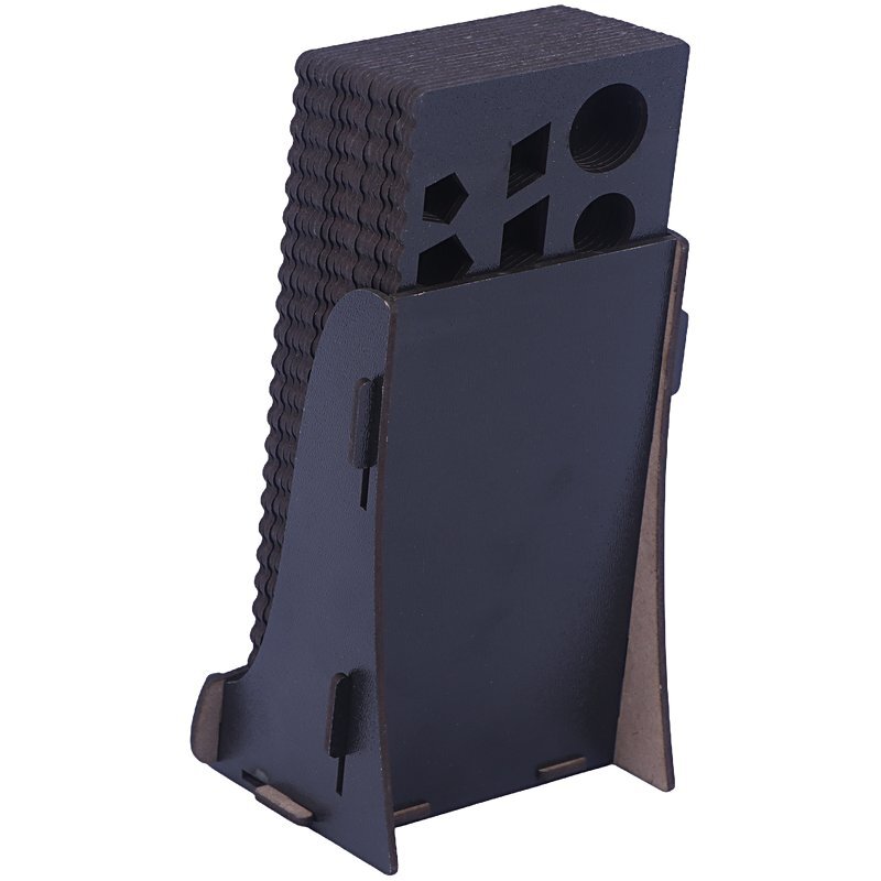 خط کش شابلون دار چوبی پارسام Parsam 19cm بسته 18 عددی