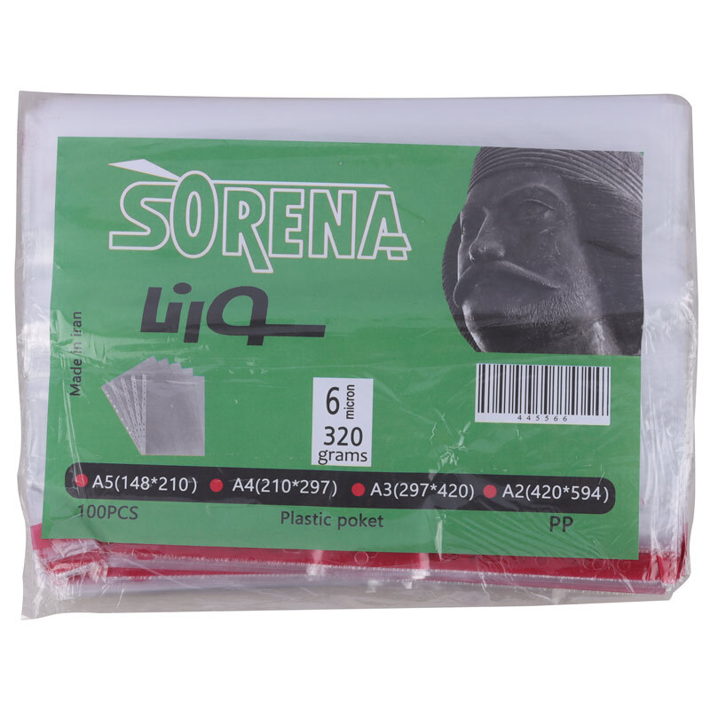 کاور کاغذ Sorena 6mu سایز A4 بسته 100 عددی کد 2