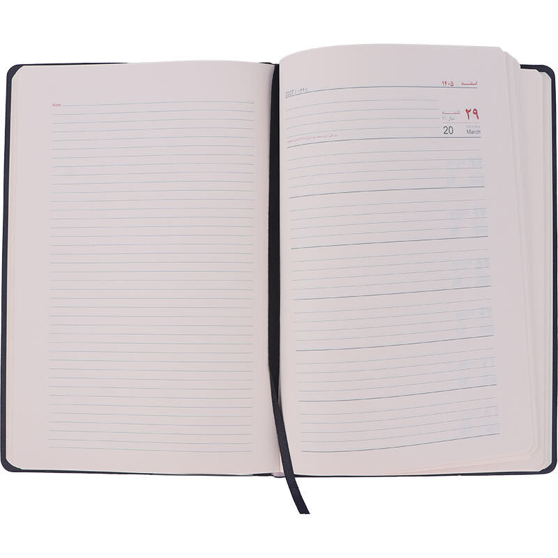 سالنامه یادداشت دار دستیار چرم ترمو رقعی 1405 آفاق طرح کارا کد 27