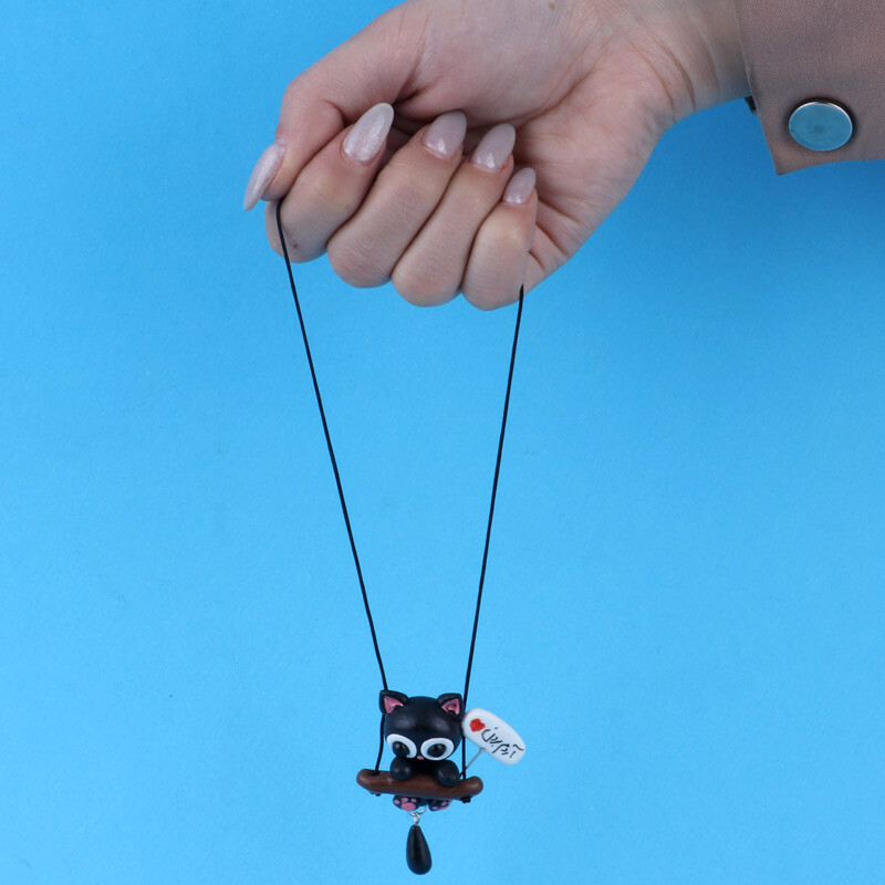 آویز ماشین طرح گربه سیاه