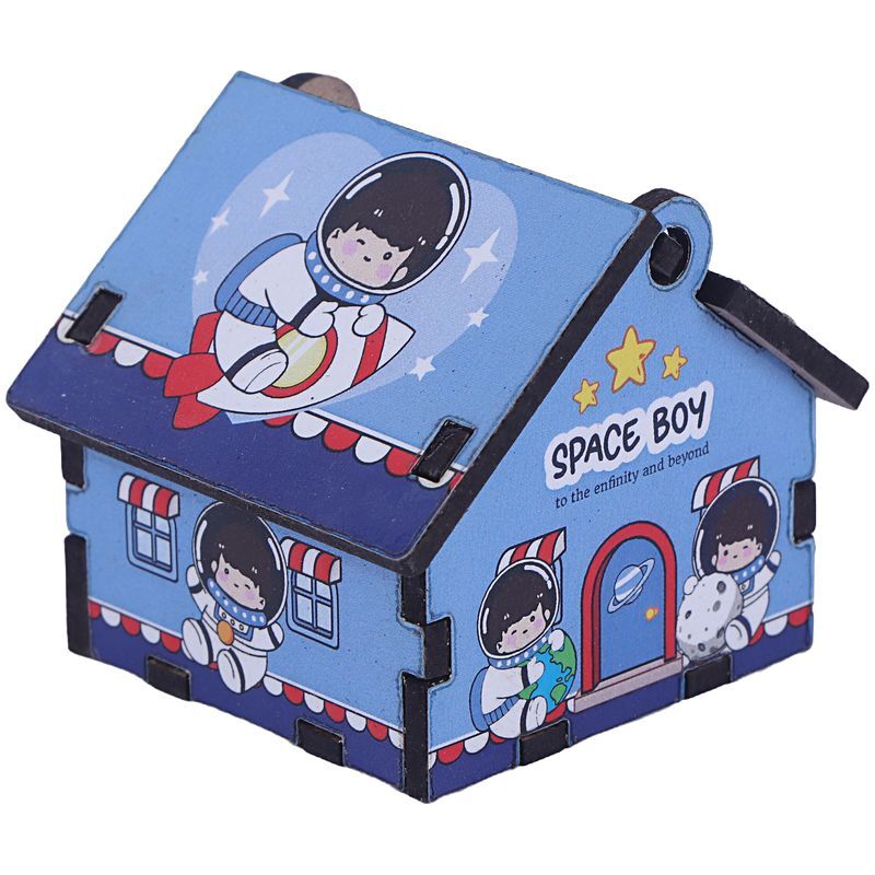 تراش چوبی مخزن دار طرح فضانورد پارسام بسته 6 عددی