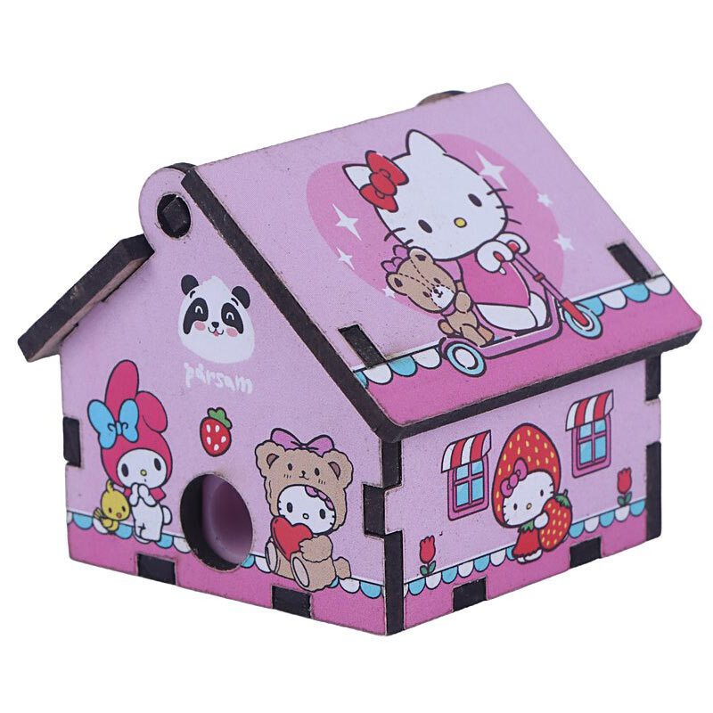 تراش چوبی مخزن دار طرح کیتی پارسام بسته 6 عددی