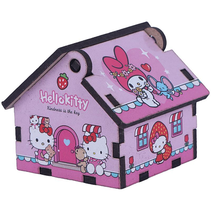 تراش چوبی مخزن دار طرح کیتی پارسام بسته 6 عددی